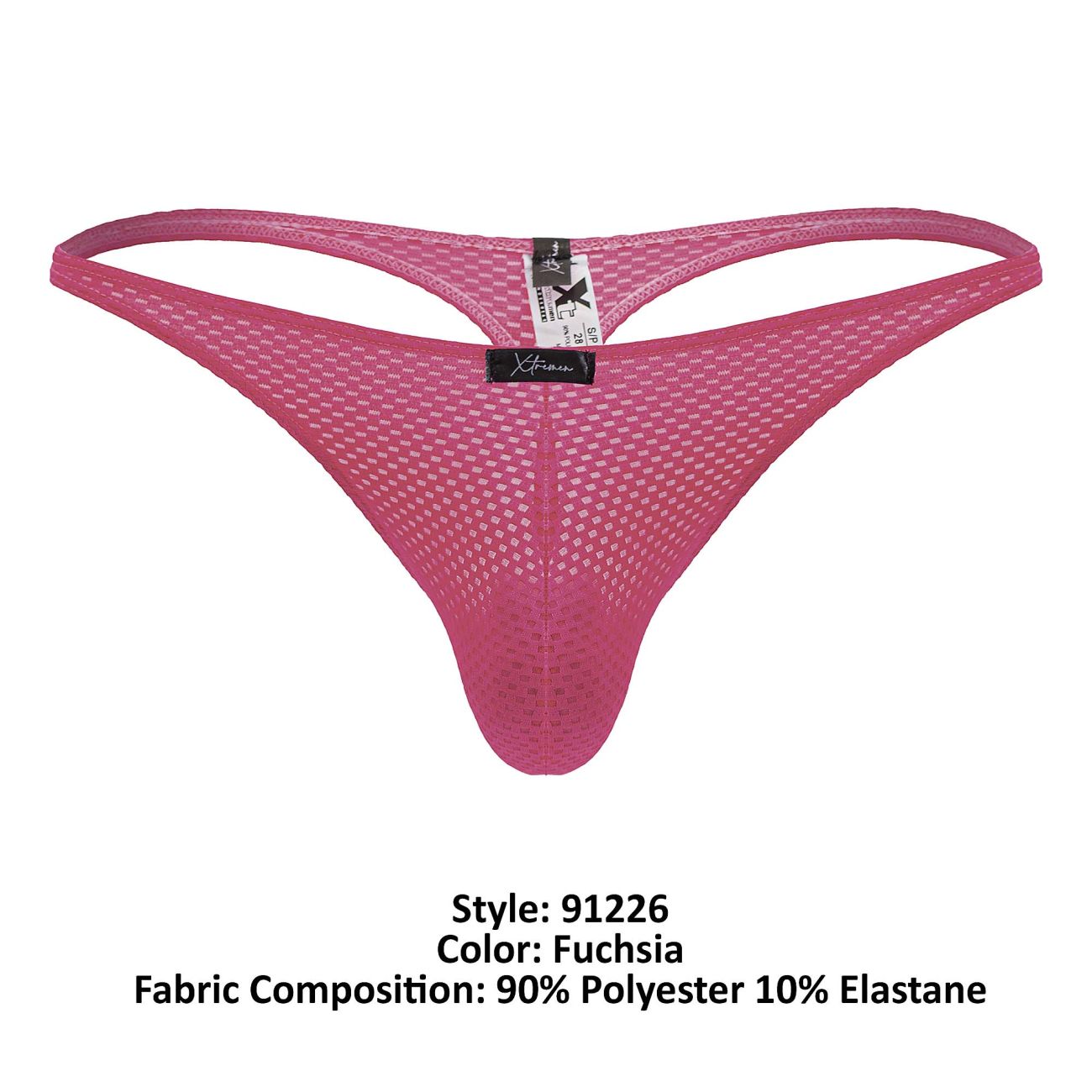 Xtremen 91226 Mens Soft Microfiber Thongs Fuchsia