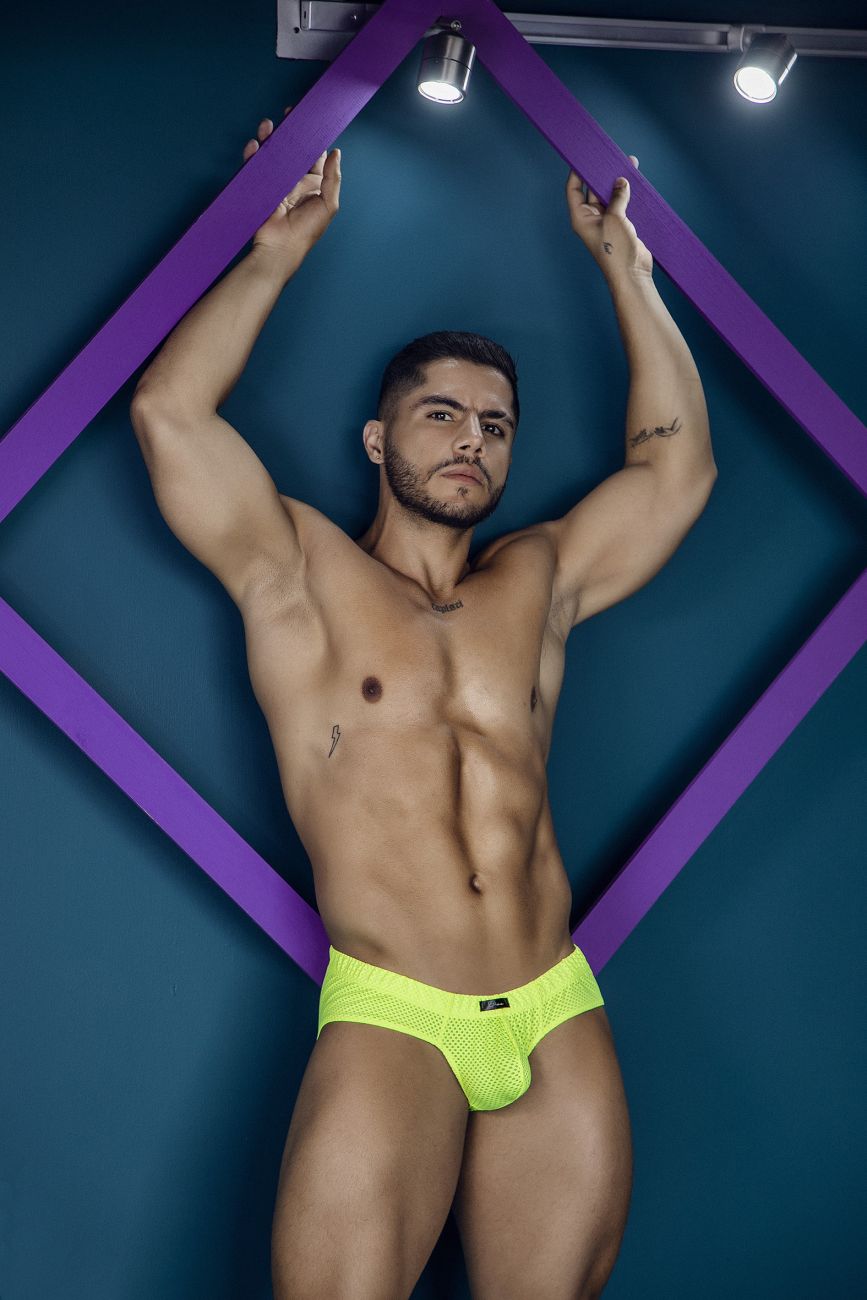 Xtremen 91227 Mens Soft Microfiber Briefs Neon Green