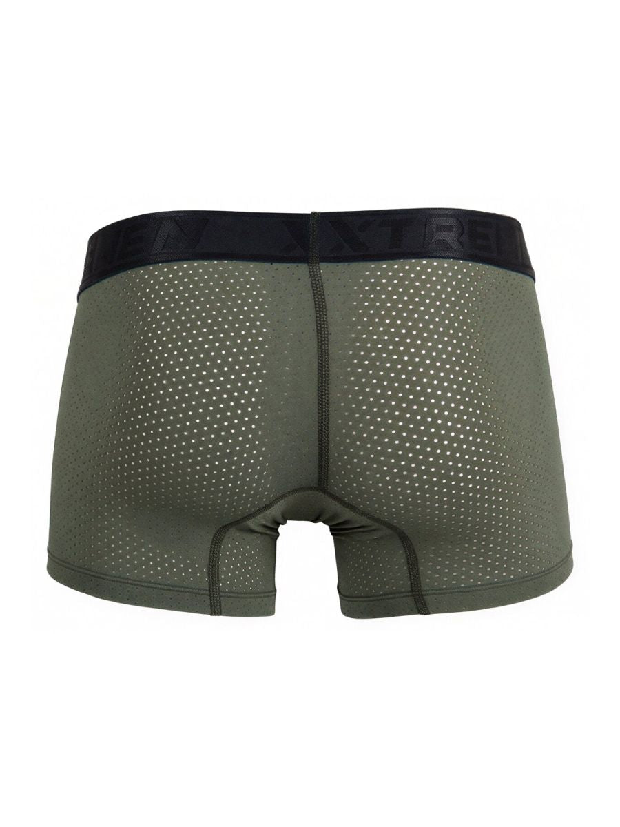 Xtremen 91251 Xtremen Mens Micro-Perforated High Performance Boxer Briefs Military Green