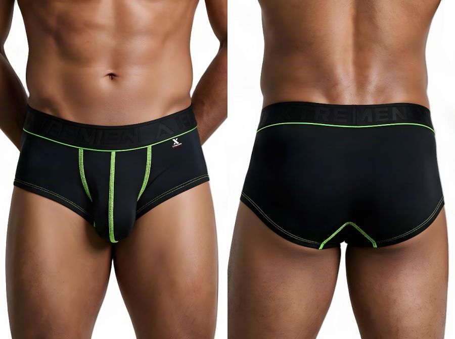 Xtremen 91259 Mens Microfiber Ultra Sleek Trunks Black