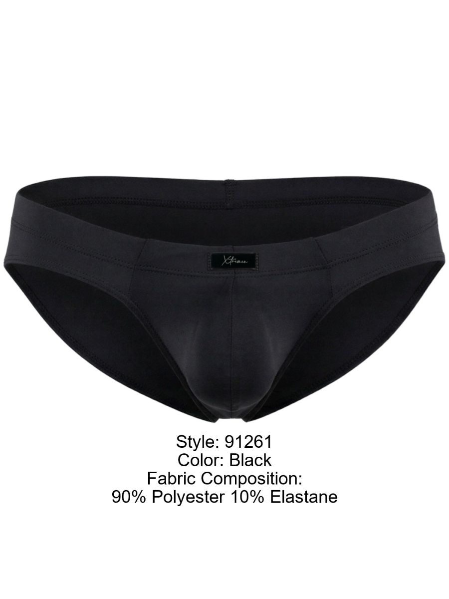 Xtremen 91261 Mens Microfiber Ultra Sleek Briefs Black