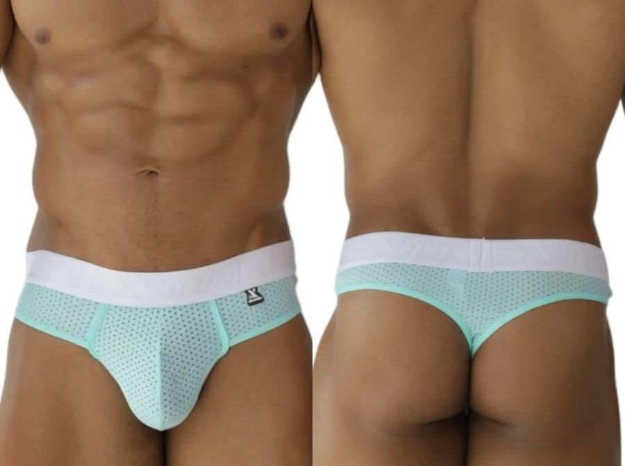 Xtremen 91268 Elite Mens Athletic Micro-Perforated Performance Thongs Seawater