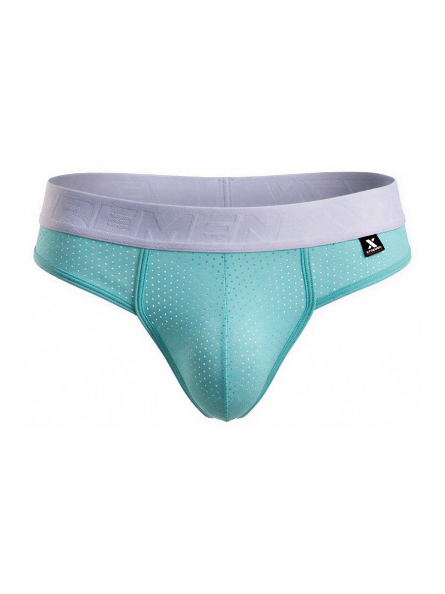 Xtremen 91268 Elite Mens Athletic Micro-Perforated Performance Thongs Seawater