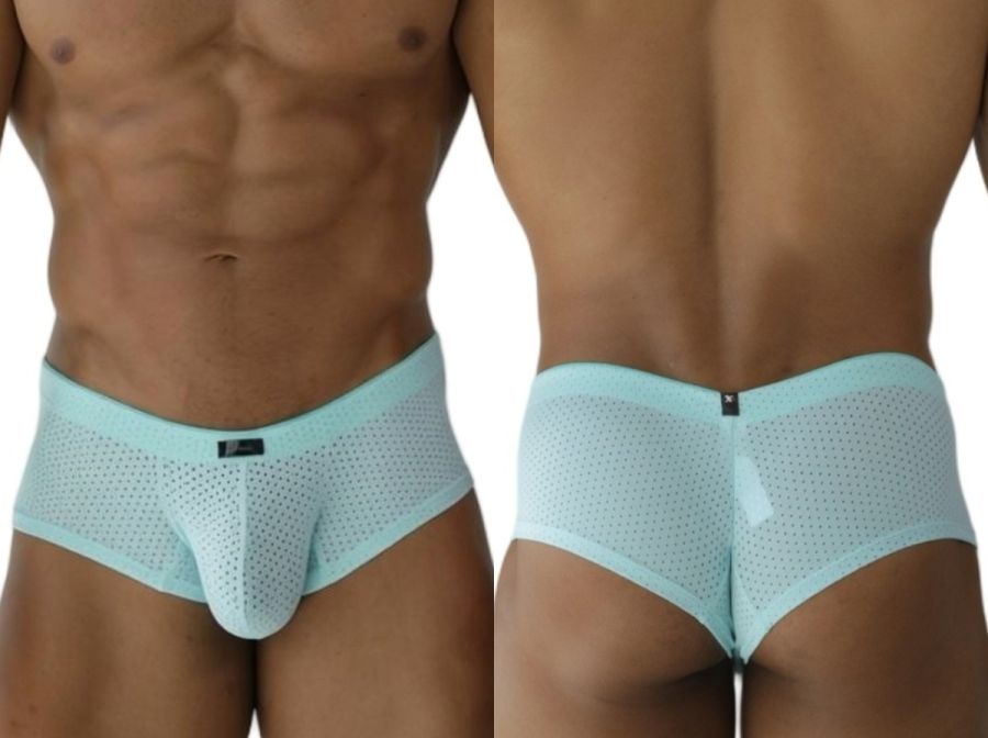 Xtremen 91269 Mens Sleek V-Cut Performance Mesh Briefs Seawater