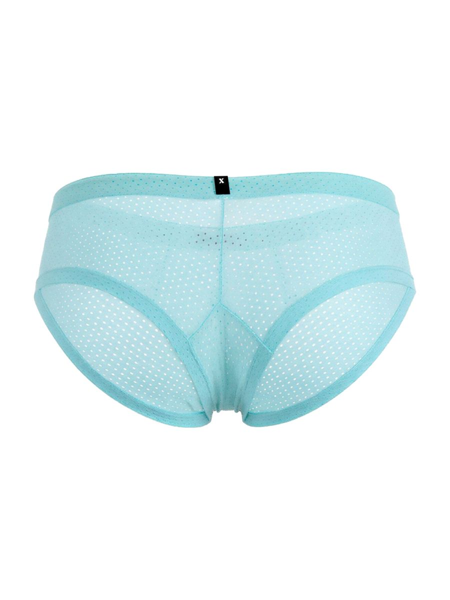 Xtremen 91269 Mens Sleek V-Cut Performance Mesh Briefs Seawater