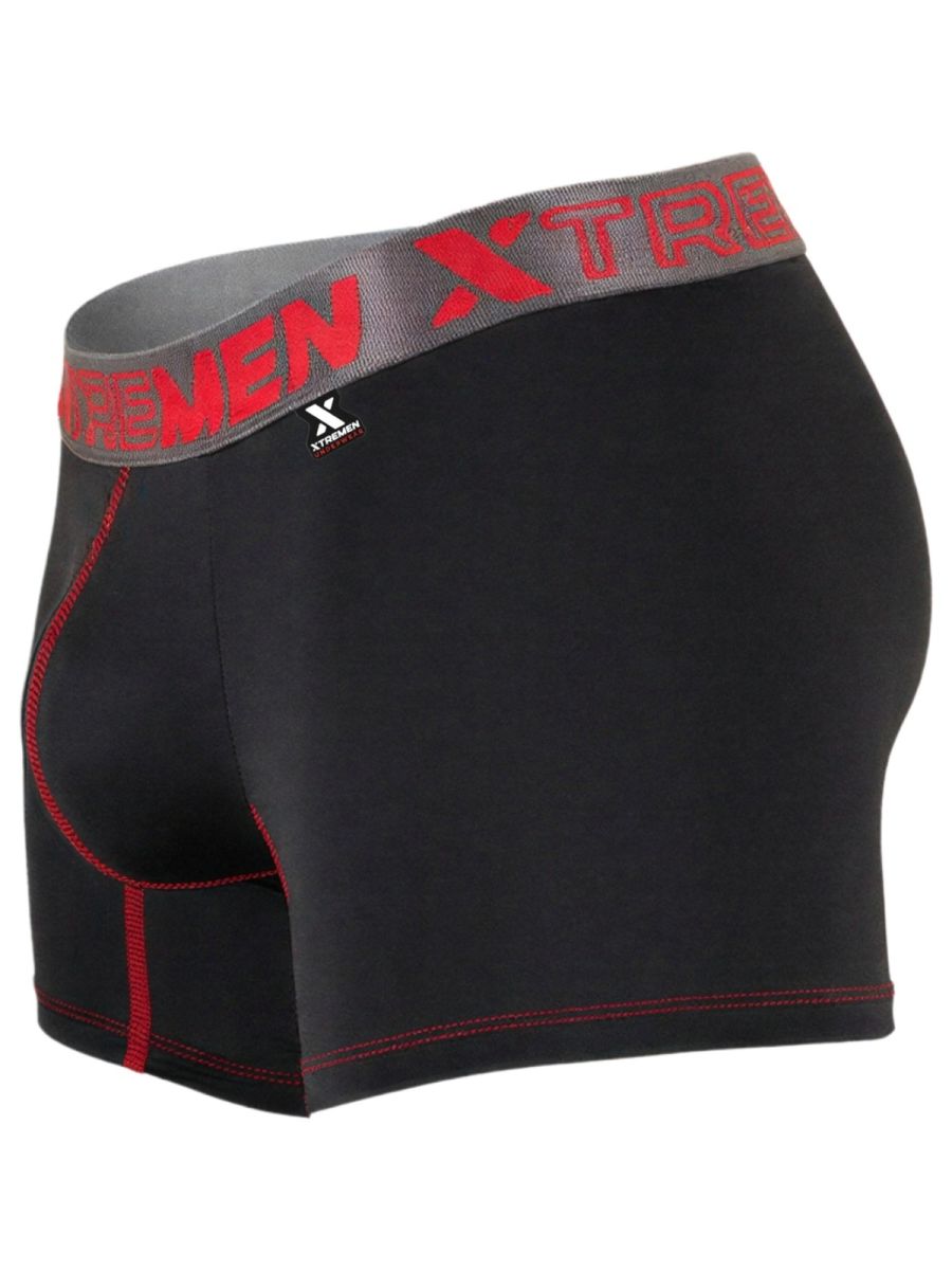 Xtremen 91271 Mens Microfiber Ultimatee Comfort & Athletic Style Boxer Briefs Black