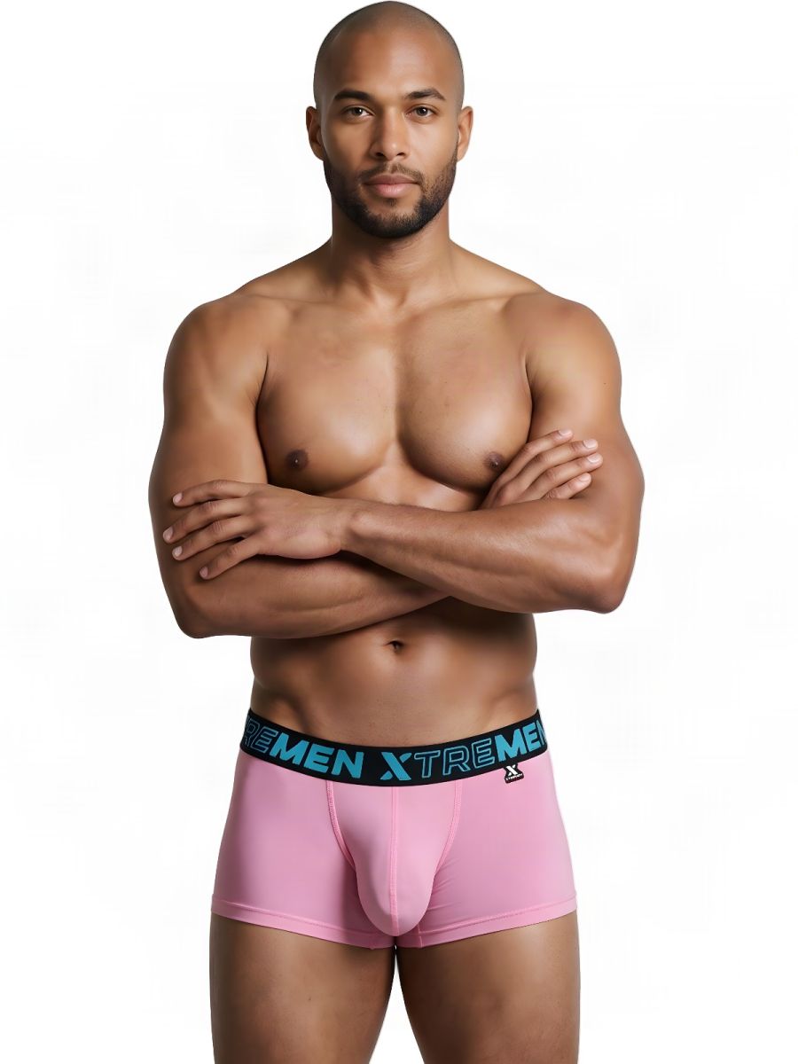 Xtremen 91272 Mens Microfiber Daily Essentials Trunks Pink