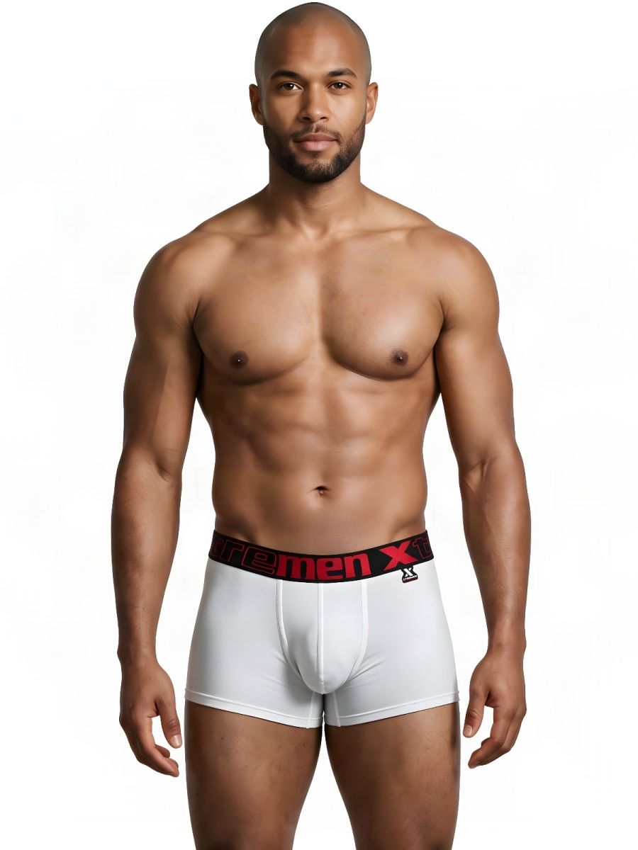 Xtremen 91272 Mens Microfiber Daily Essentials Trunks White
