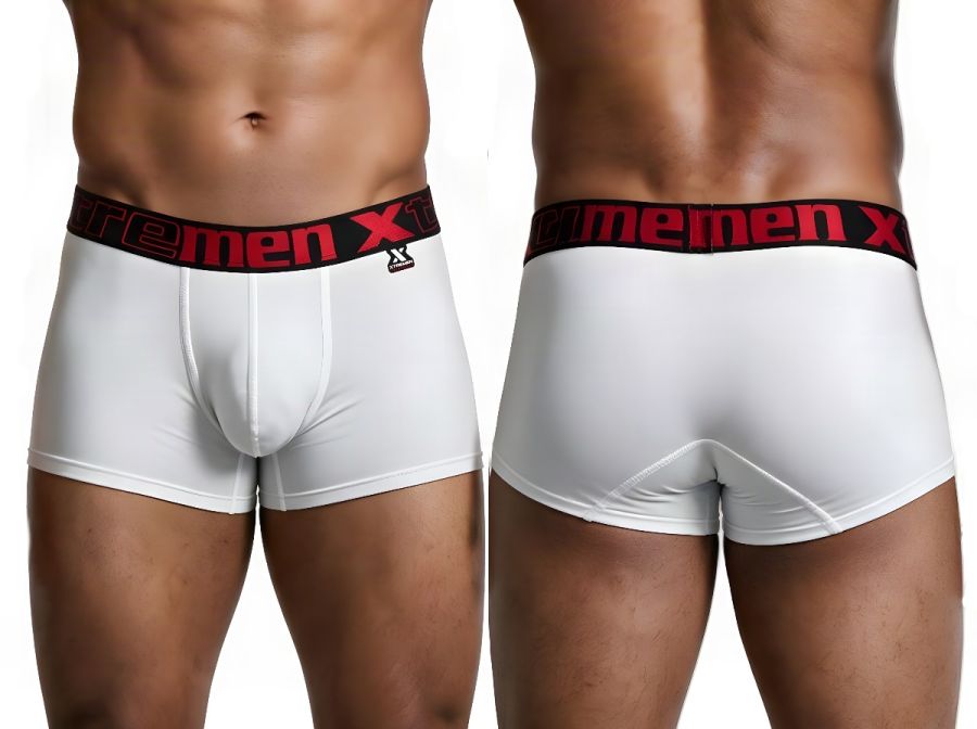 Xtremen 91272 Mens Microfiber Daily Essentials Trunks White