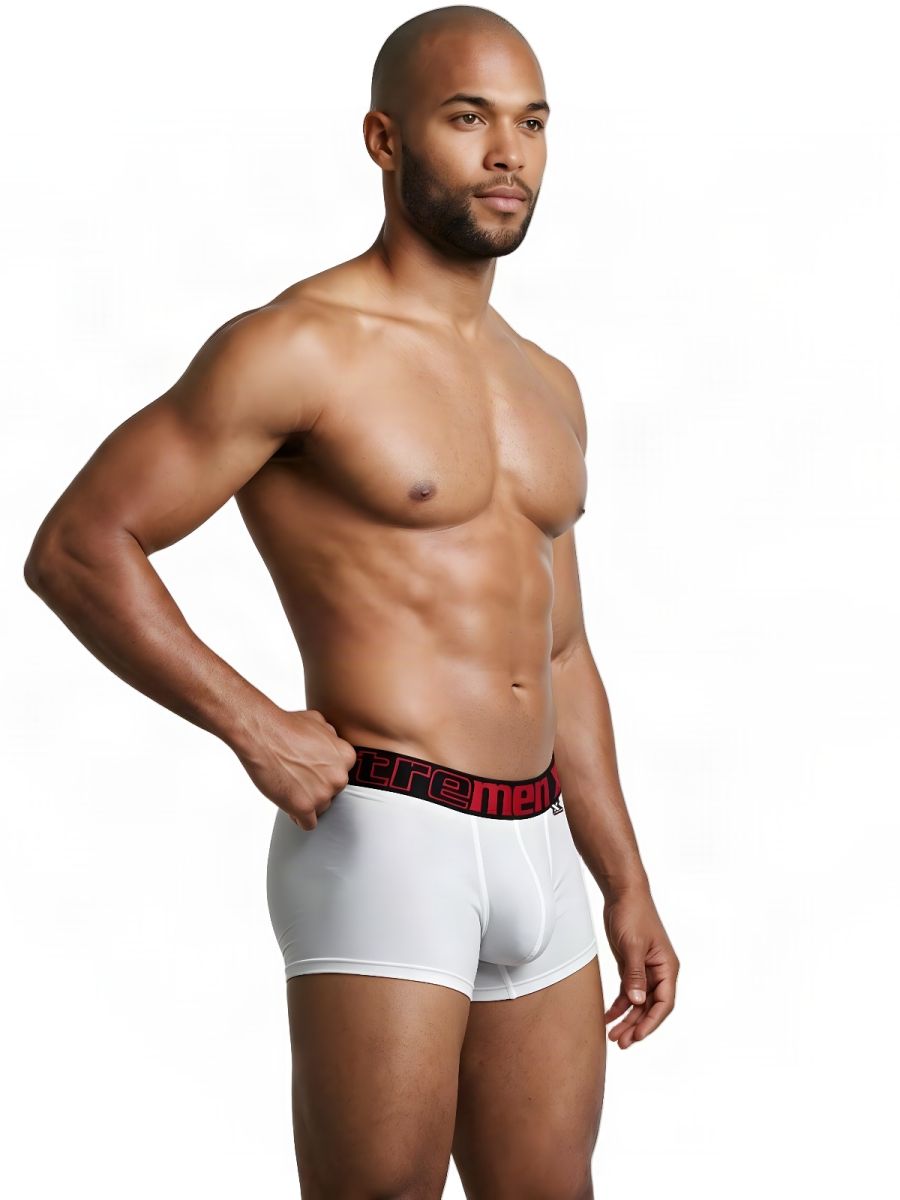 Xtremen 91272 Mens Microfiber Daily Essentials Trunks White