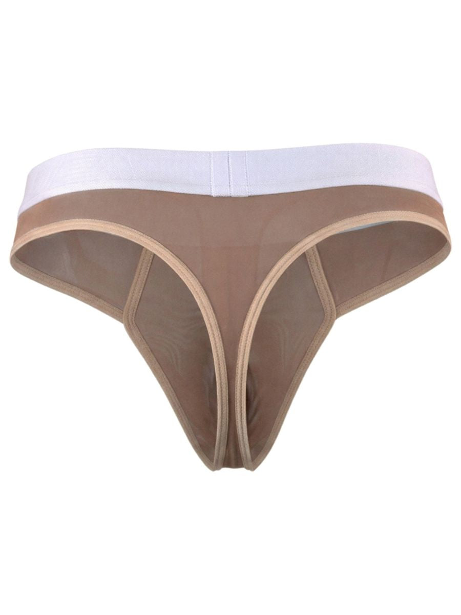 Xtremen 91278 Mens Microfiber Mesh Breathing Support Thongs Brown