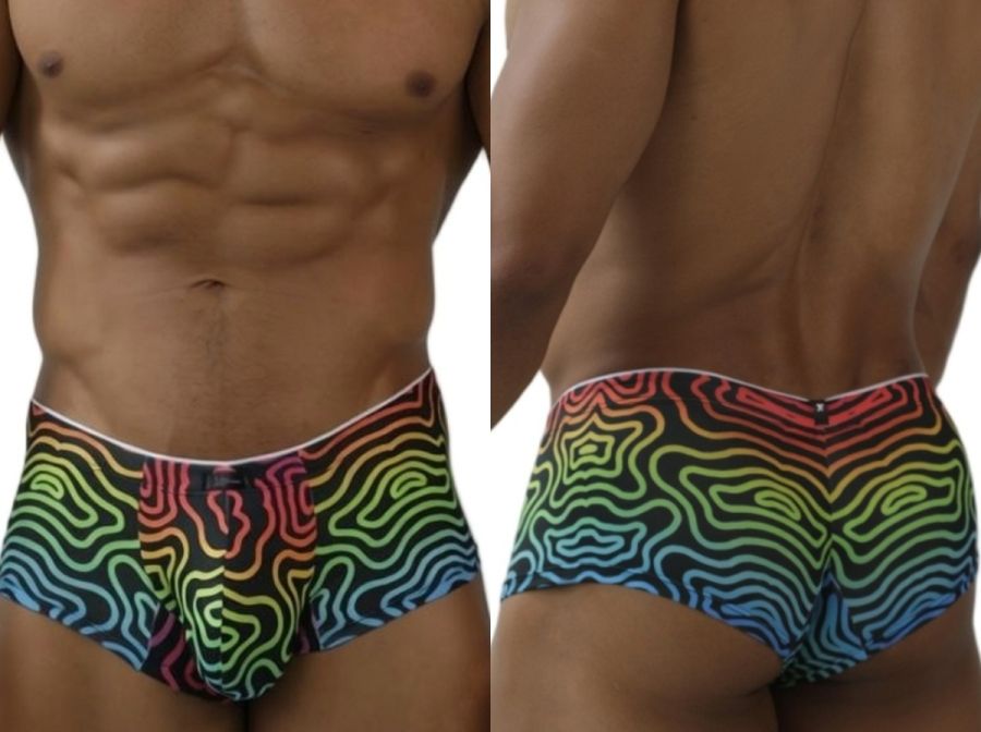 Xtremen 91283 Ultimate Low-Rise Rainbow Printed Briefs Labyrinth