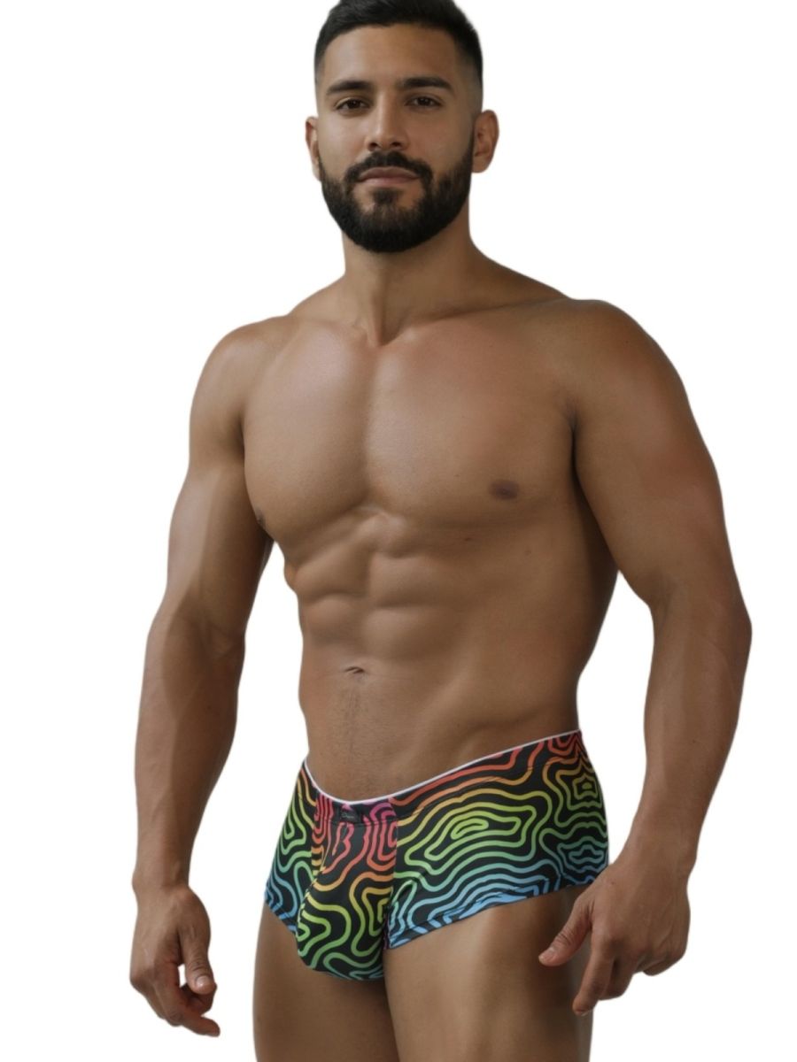 Xtremen 91283 Ultimate Low-Rise Rainbow Printed Briefs Labyrinth