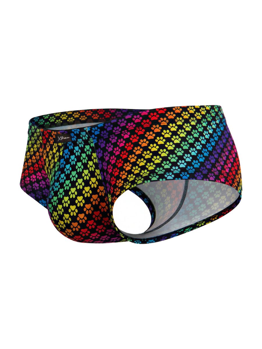 Xtremen 91283 Ultimate Low-Rise Rainbow Printed Briefs Paw Print