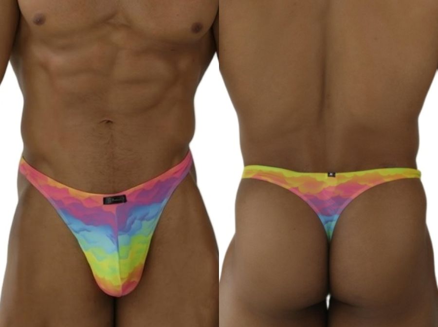 Xtremen 91284 Ultimate Rainbow Expression Men's Thong Cloud
