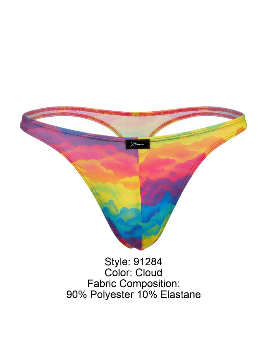 Xtremen 91284 Ultimate Rainbow Expression Men's Thong Cloud