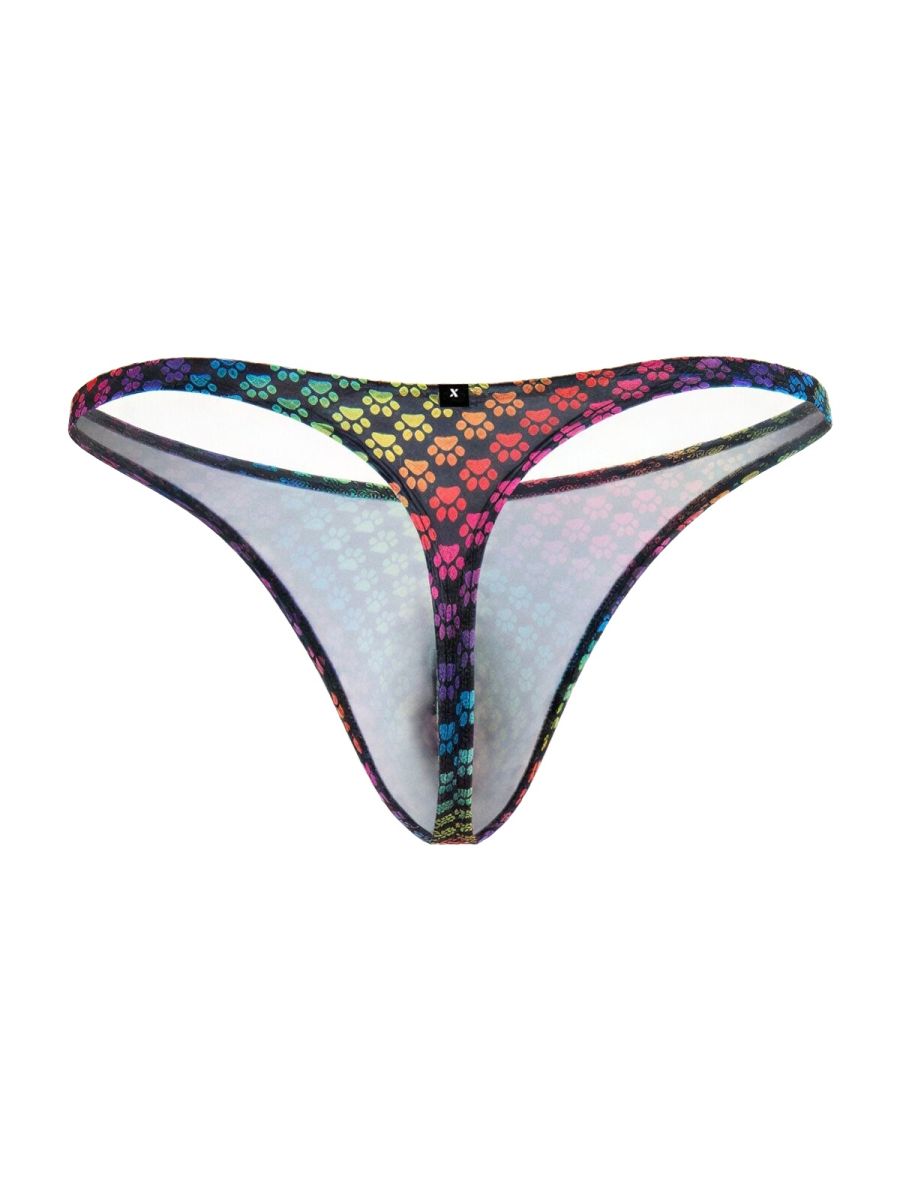 Xtremen 91284 Ultimate Rainbow Expression Men's Thong Paw Print