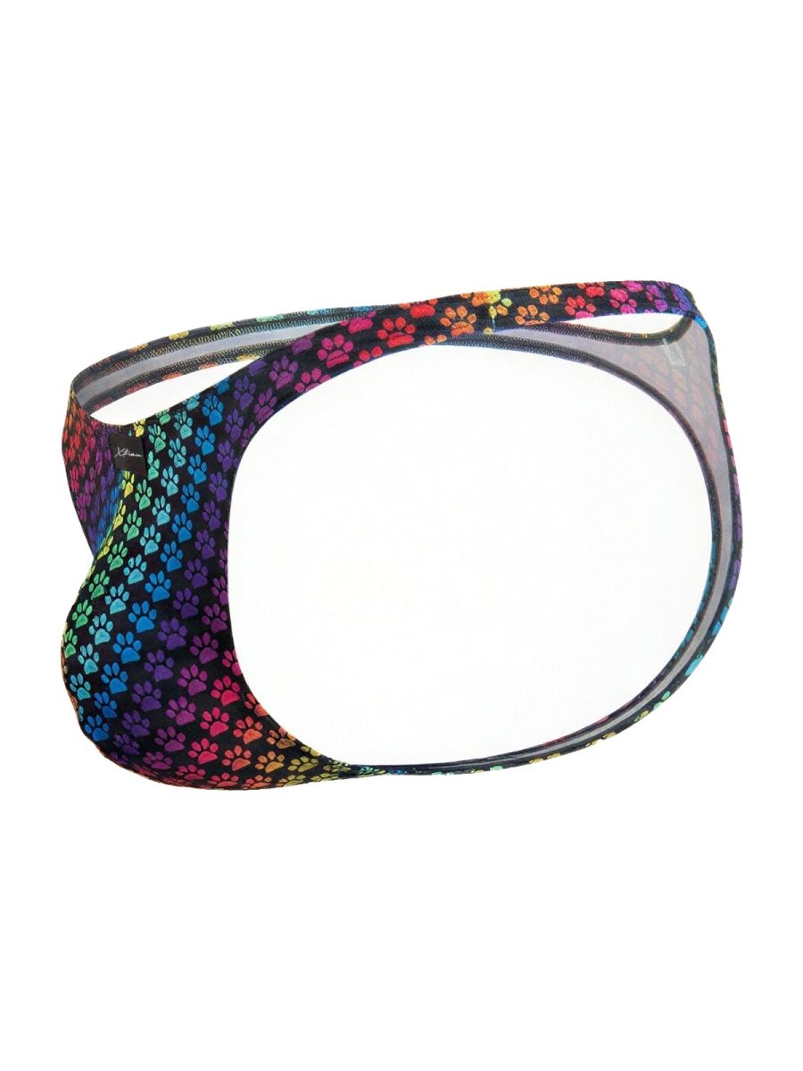 Xtremen 91284 Ultimate Rainbow Expression Men's Thong Paw Print