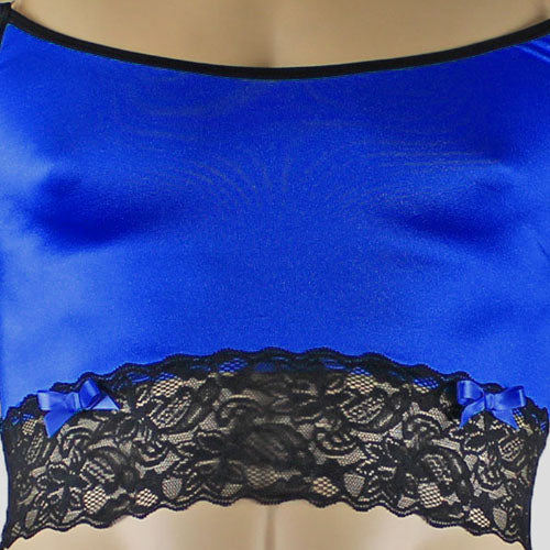 Mens Joanne Sexy Lingerie Babydoll with G string - Sizes up to 3XL (light blue & white plus other colours)