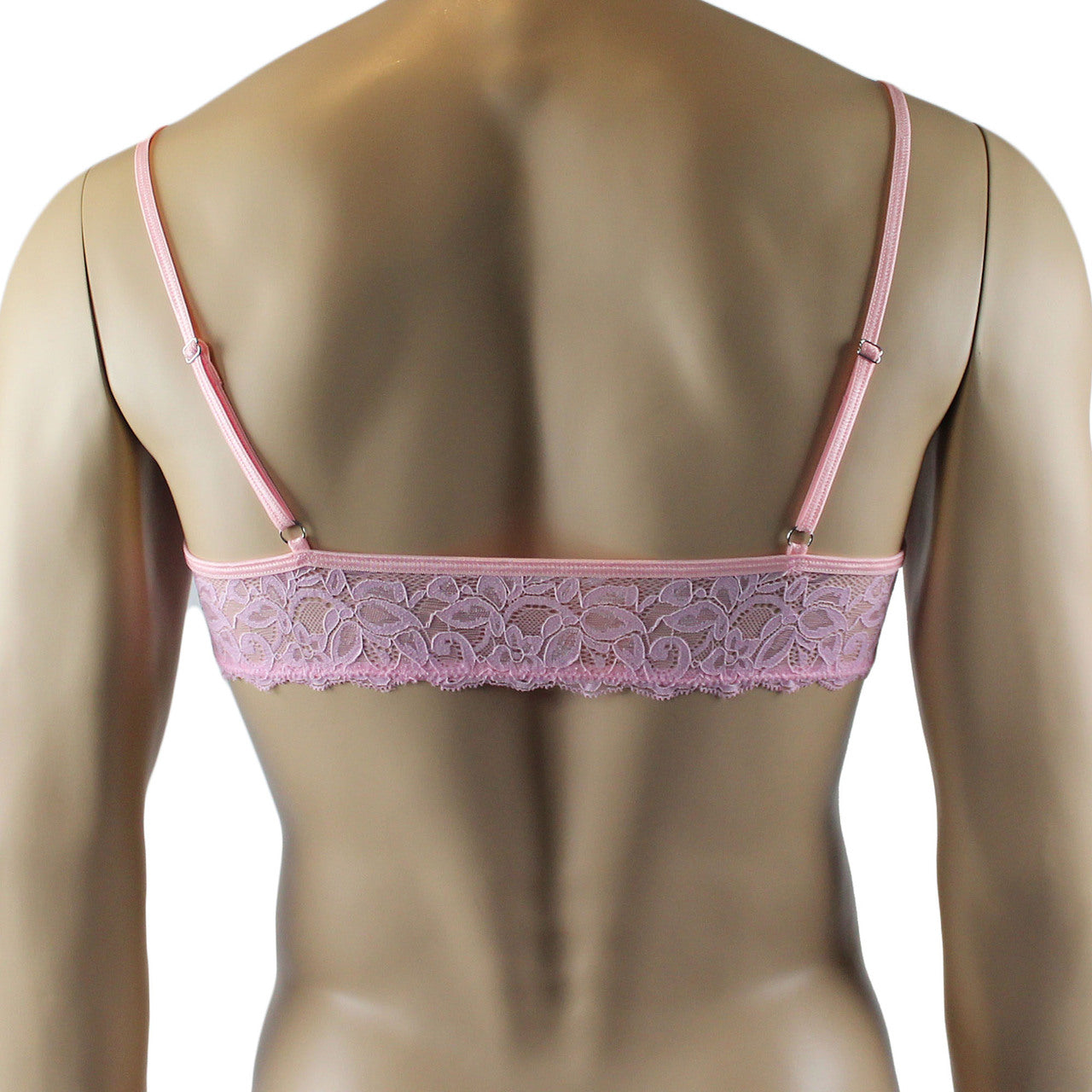 Mens Kristy Lingerie Lace Bra Top BR04G and Lace Panty Light Pink