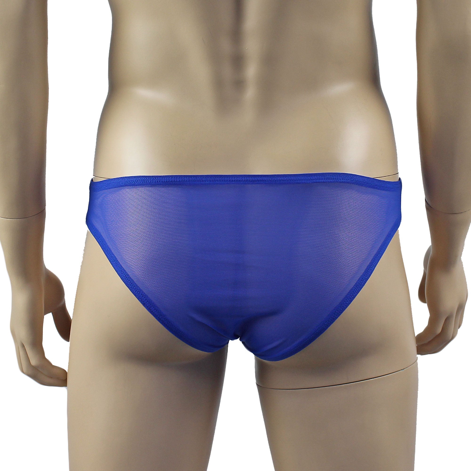 Mens Kristy Lace & Mesh Bra Top BR02L and Bikini Brief Blue