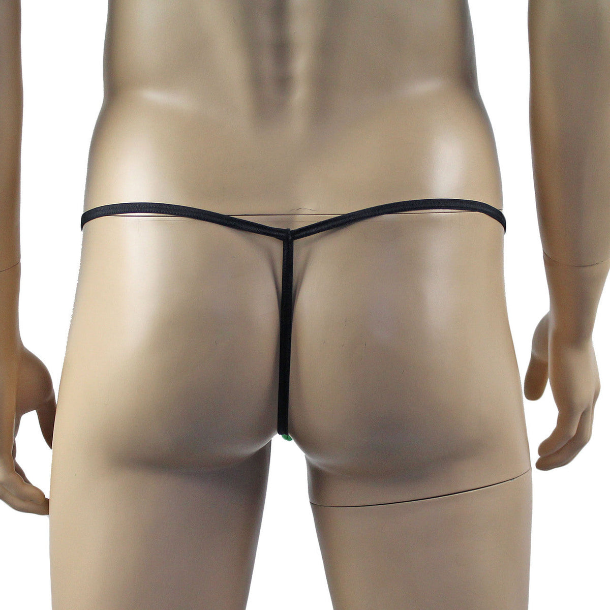 Mens Risque Stretch Spandex Pouch G string with Bow (neon green plus other colours)