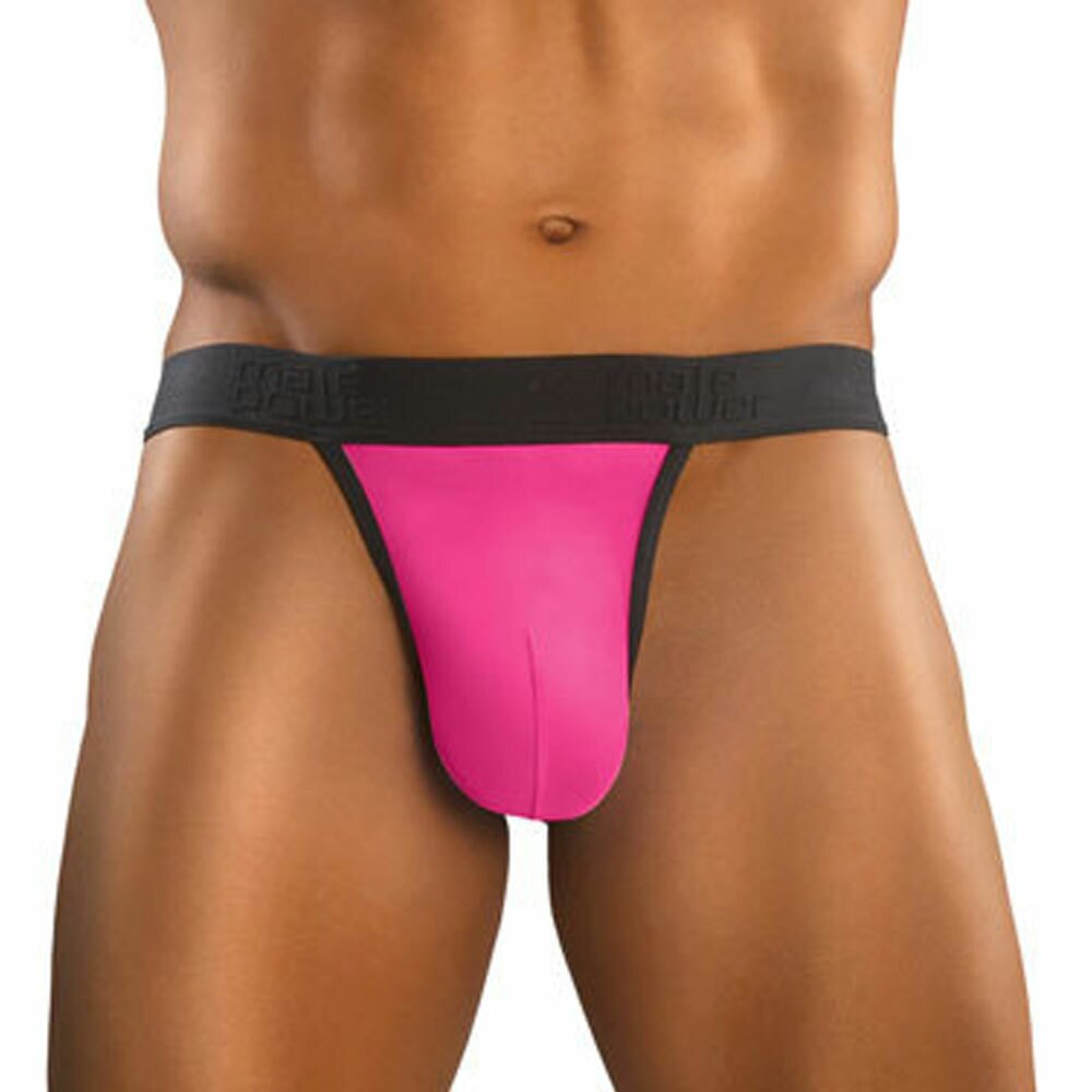 Fine Neon Mesh Thong Pink