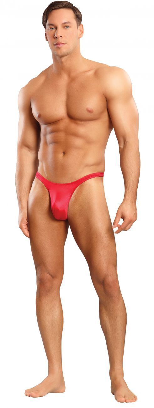 Male Power 442076 Satin Lycra Sexy Thong Red