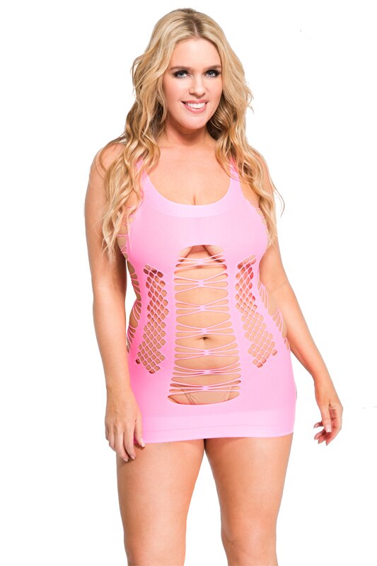 Men and Ladies Little Pink Dress Strappy Mini Dress