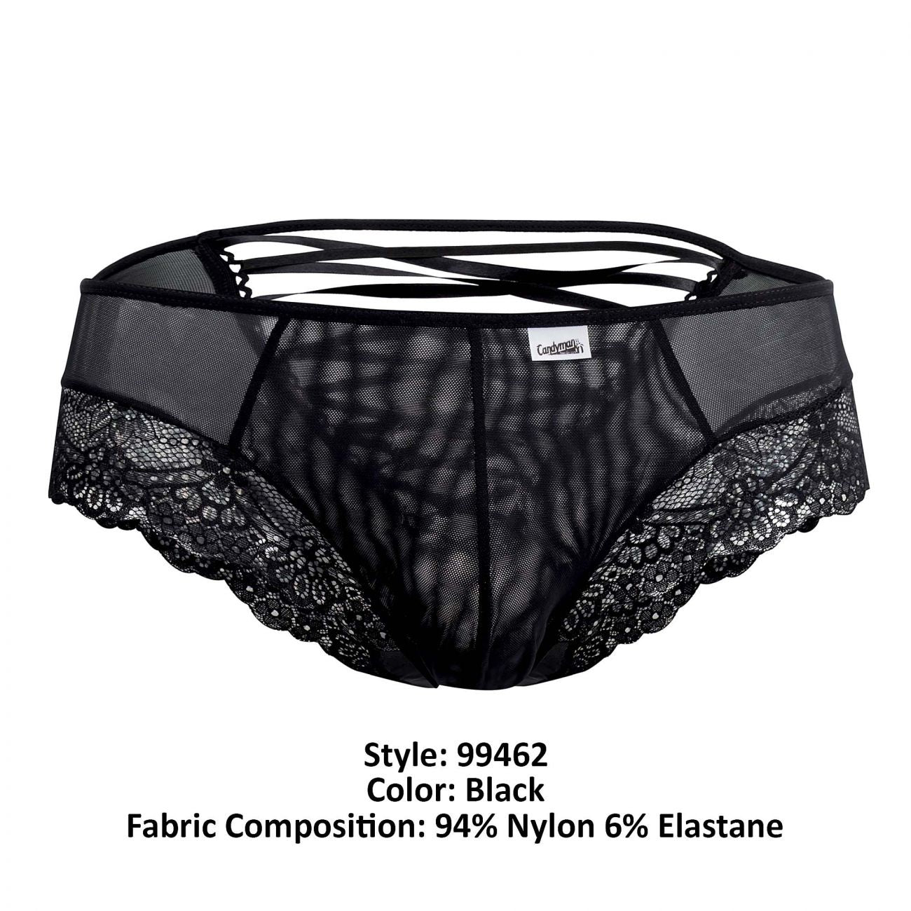CandyMan 99462 Lace Briefs Black