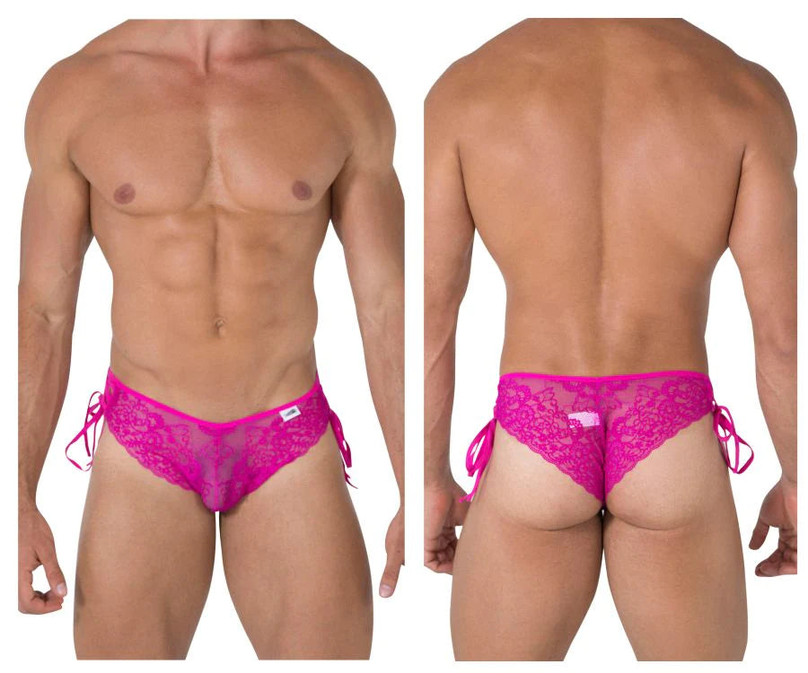 CandyMan 99488 Side Tie Lace Bikini Fuchsia