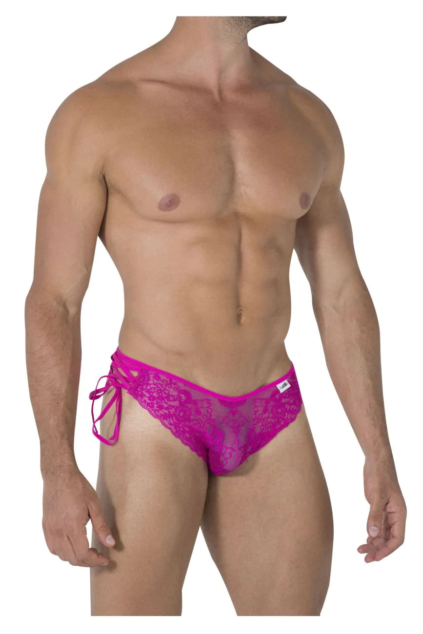 CandyMan 99488 Side Tie Lace Bikini Fuchsia