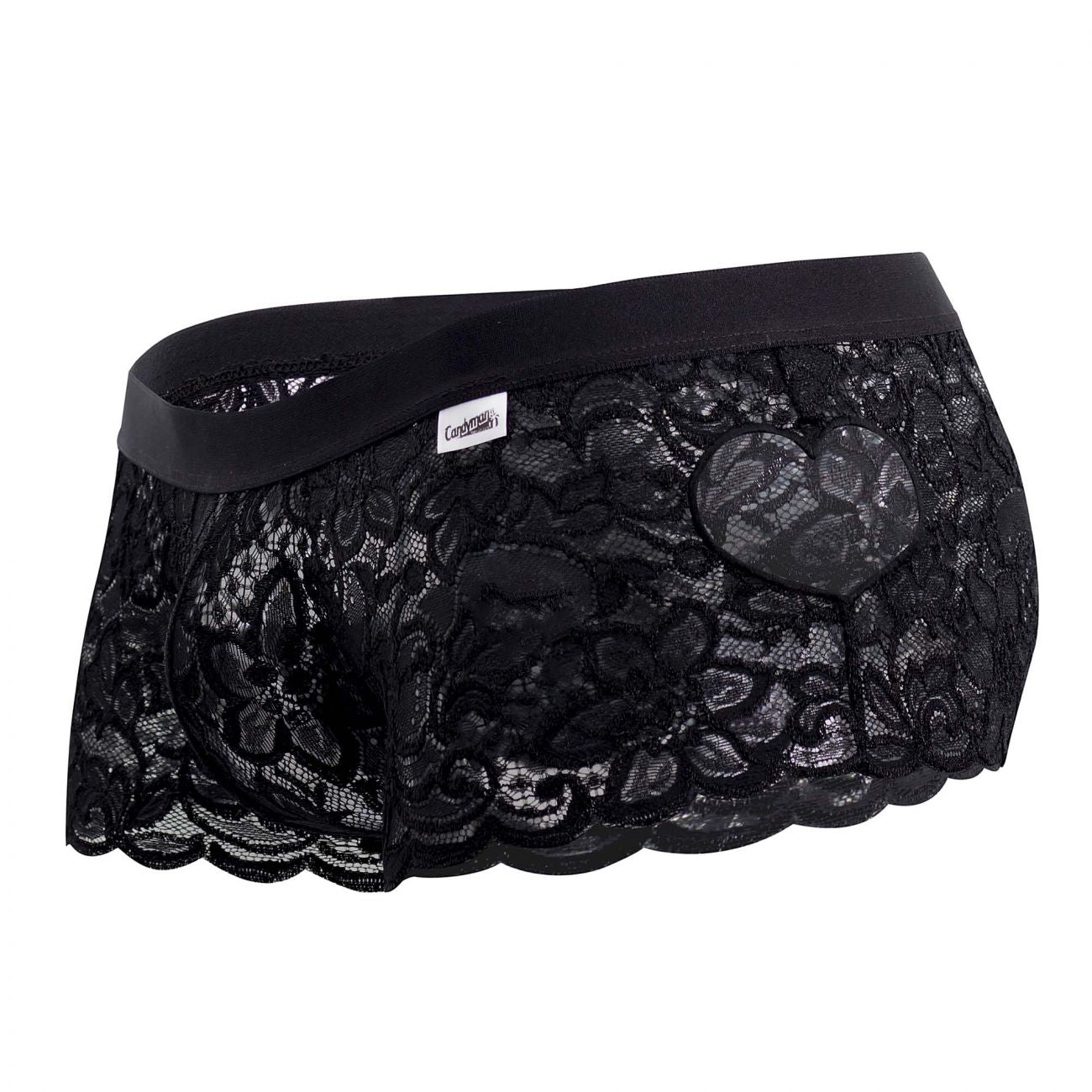 CandyMan 99491 Heart Lace Trunks Black