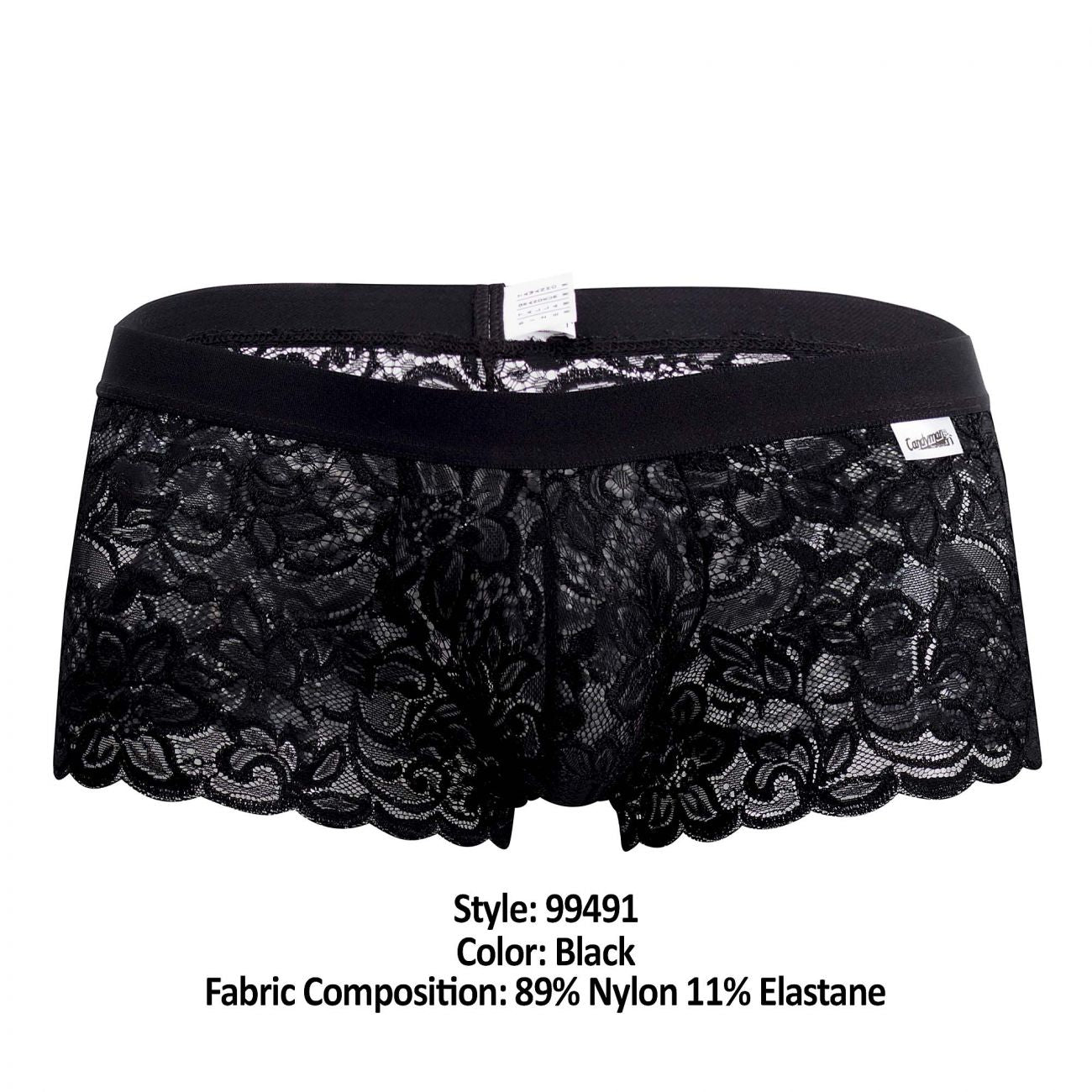 CandyMan 99491 Heart Lace Trunks Black