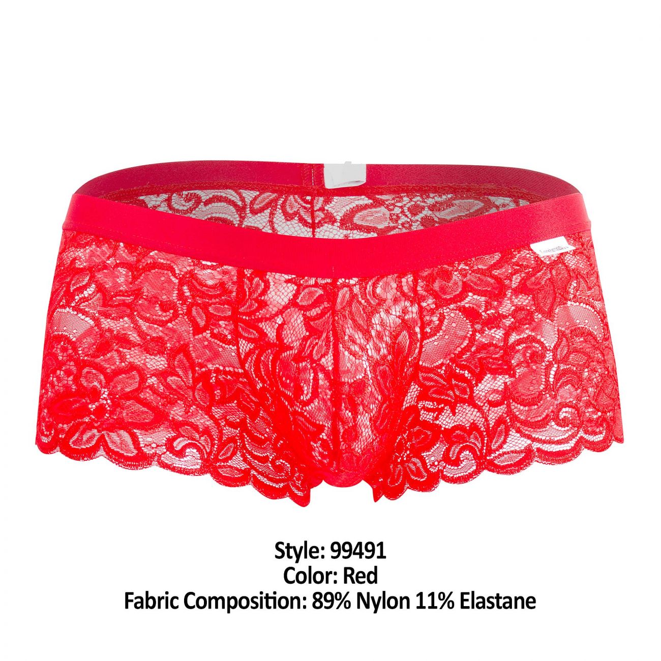 CandyMan 99491 Heart Lace Trunks Red