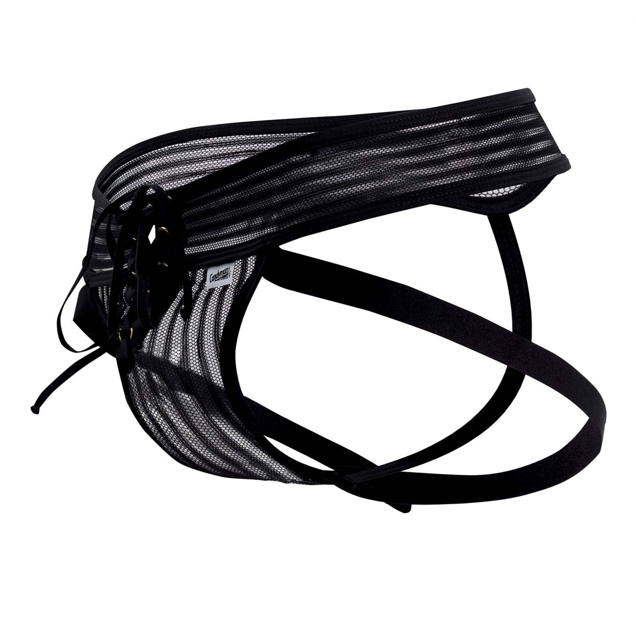CandyMan 99493X G-String Jockstrap Black Plus Sizes