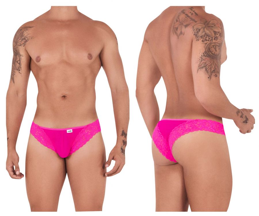 CandyMan 99506 Mesh-Lace Thongs Hot Pink