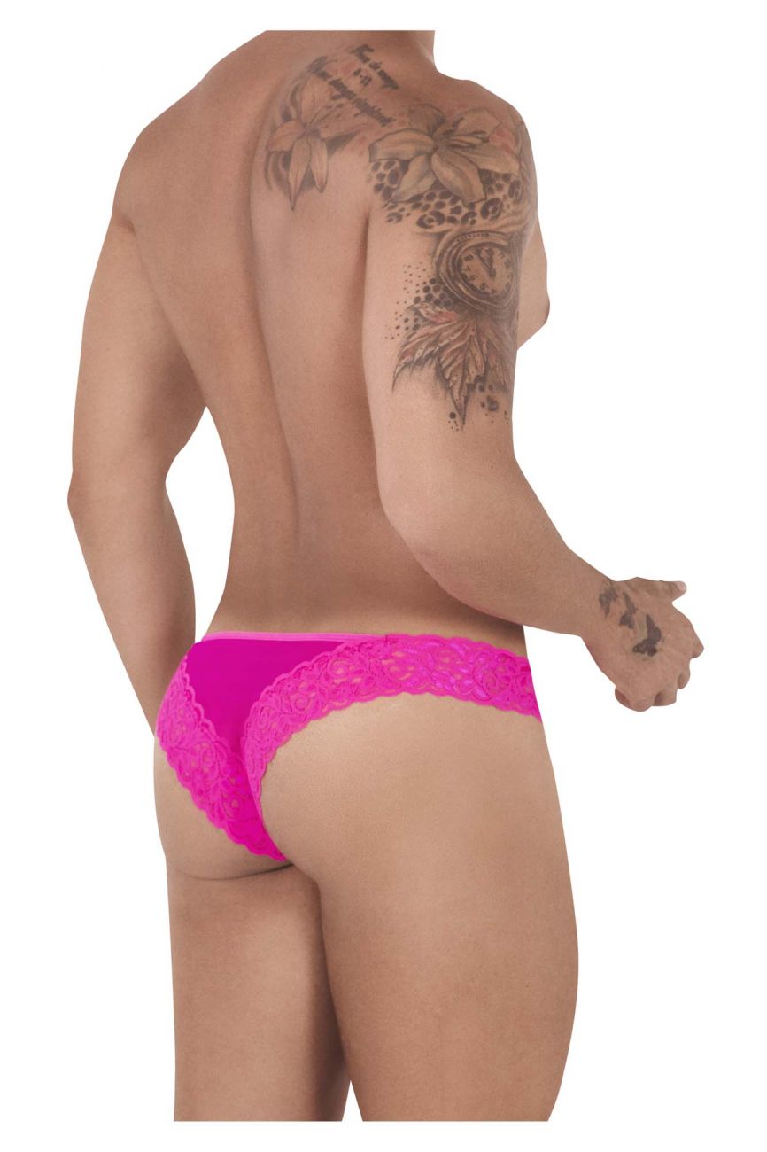CandyMan 99506 Mesh-Lace Thongs Hot Pink