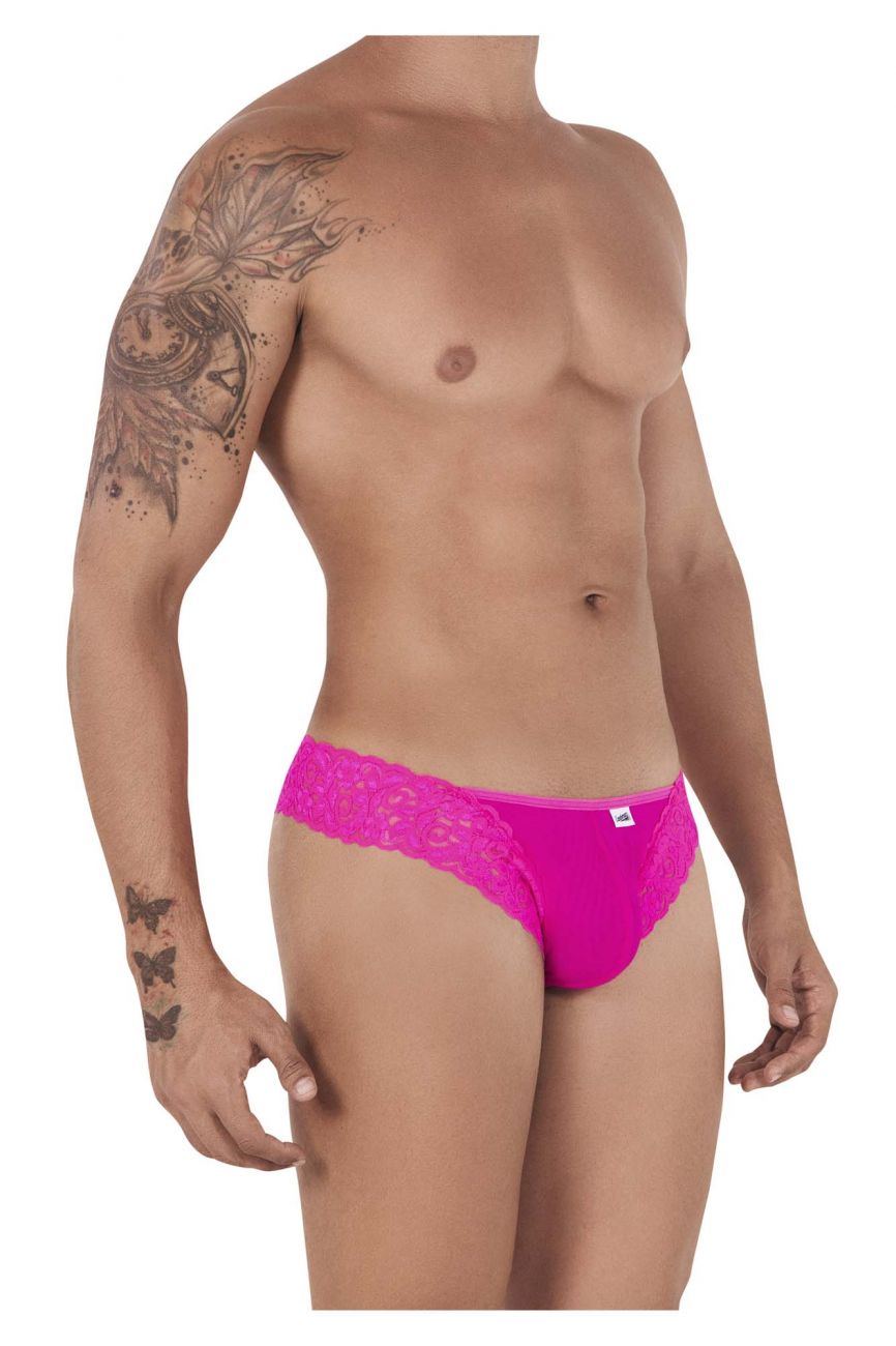 CandyMan 99506 Mesh-Lace Thongs Hot Pink