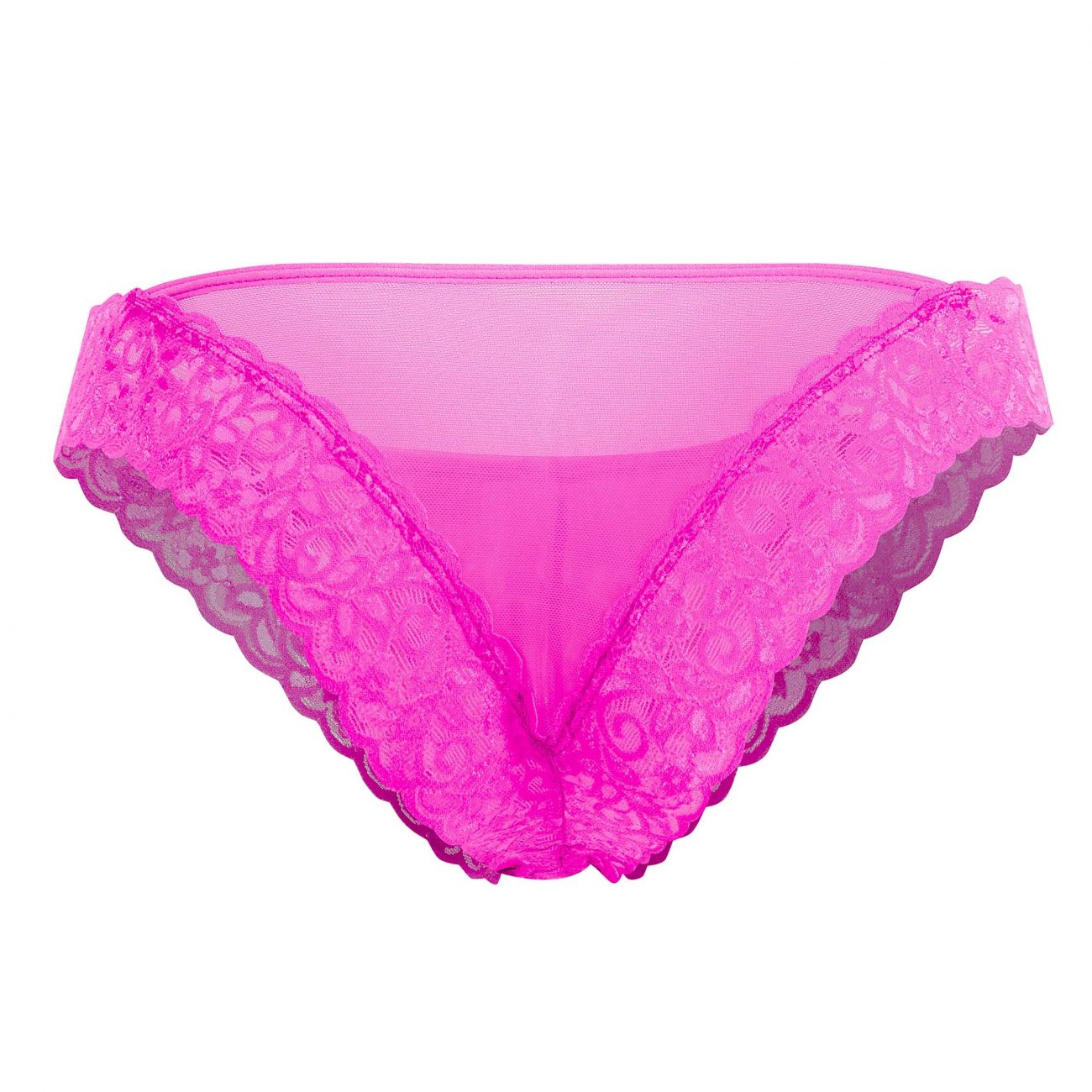 CandyMan 99506 Mesh-Lace Thongs Hot Pink