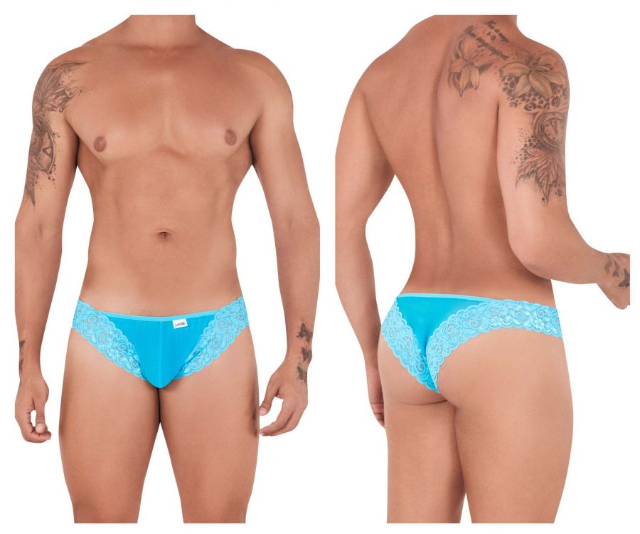 CandyMan 99506 Mesh-Lace Thongs Turquoise