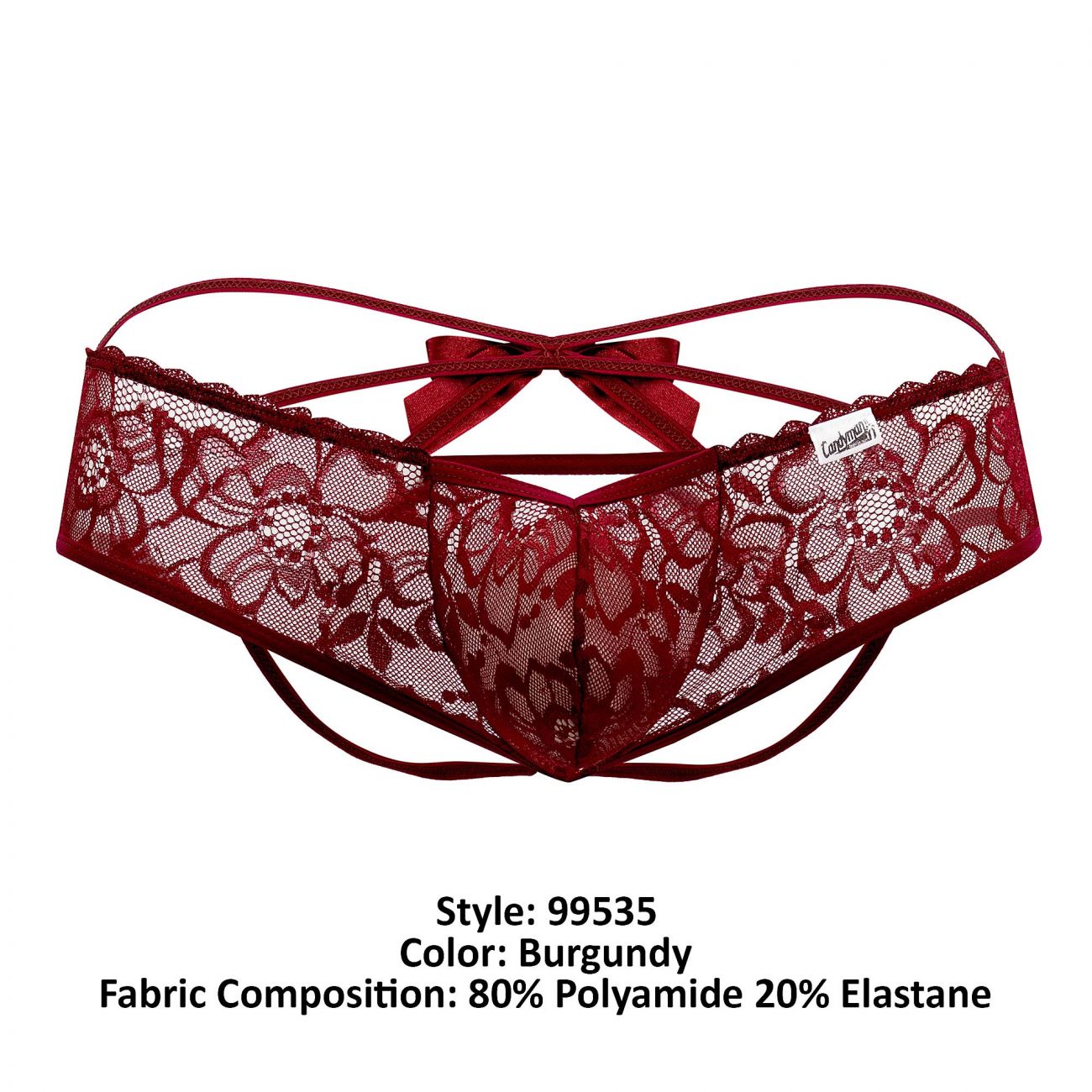 JCSTK - CandyMan 99535 Bow Jockstrap Burgundy
