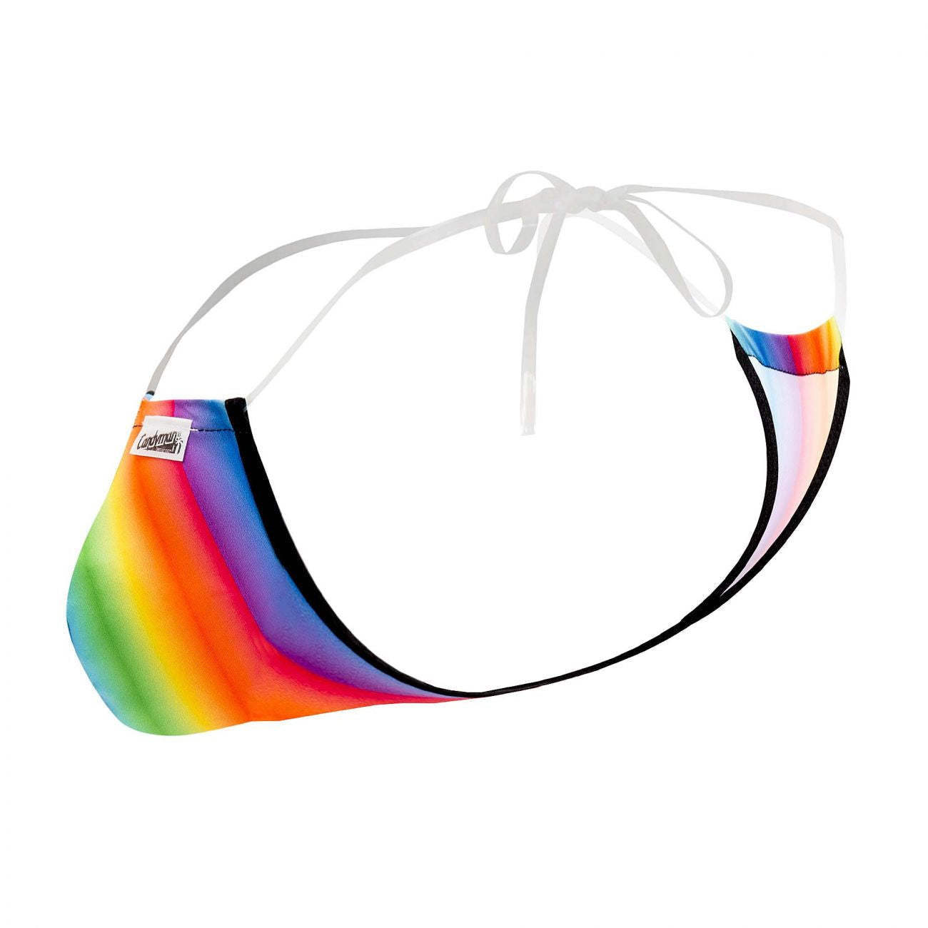 CandyMan 99571X Invisible Strap Micro G-String Rainbow Print Plus Sizes