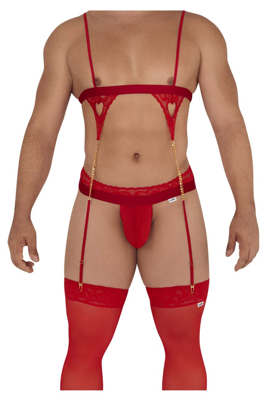 CandyMan 99581 Harness-Thongs Outfit Red