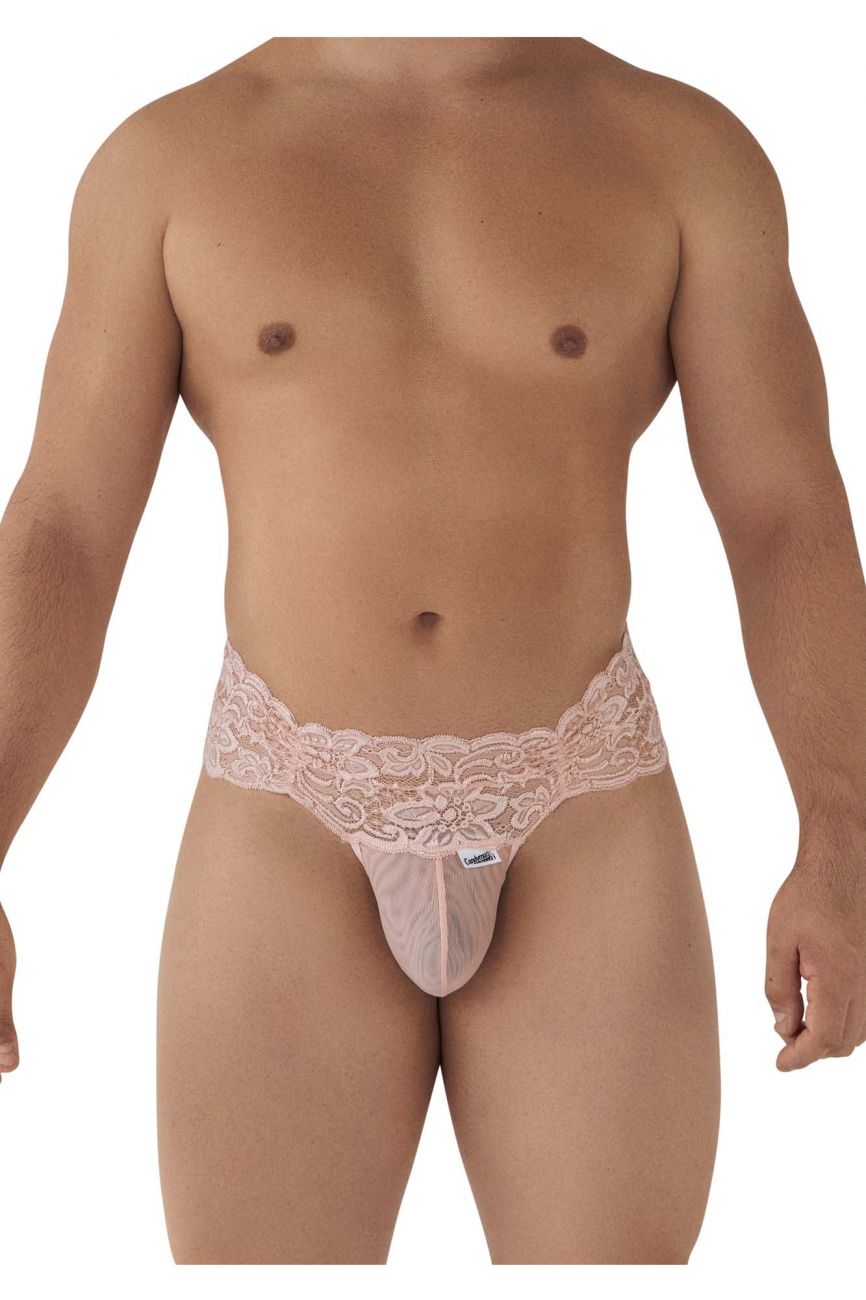 CandyMan 99595 Floral Lace Thongs Rose