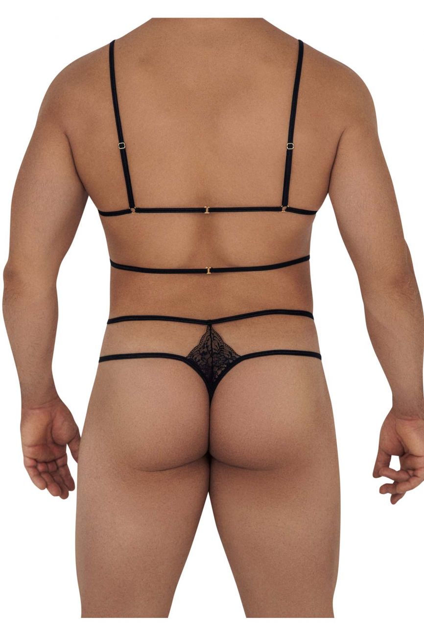 CandyMan 99610 Harness Thong Outfit Snake Print