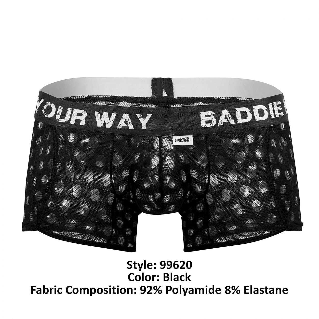 CandyMan 99620 Baddie Heading Your Way Boxer Brief Trunks Black