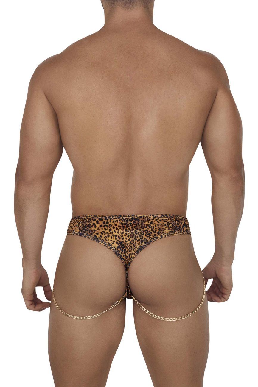 CandyMan 99669 Chain Thongs Animal Print