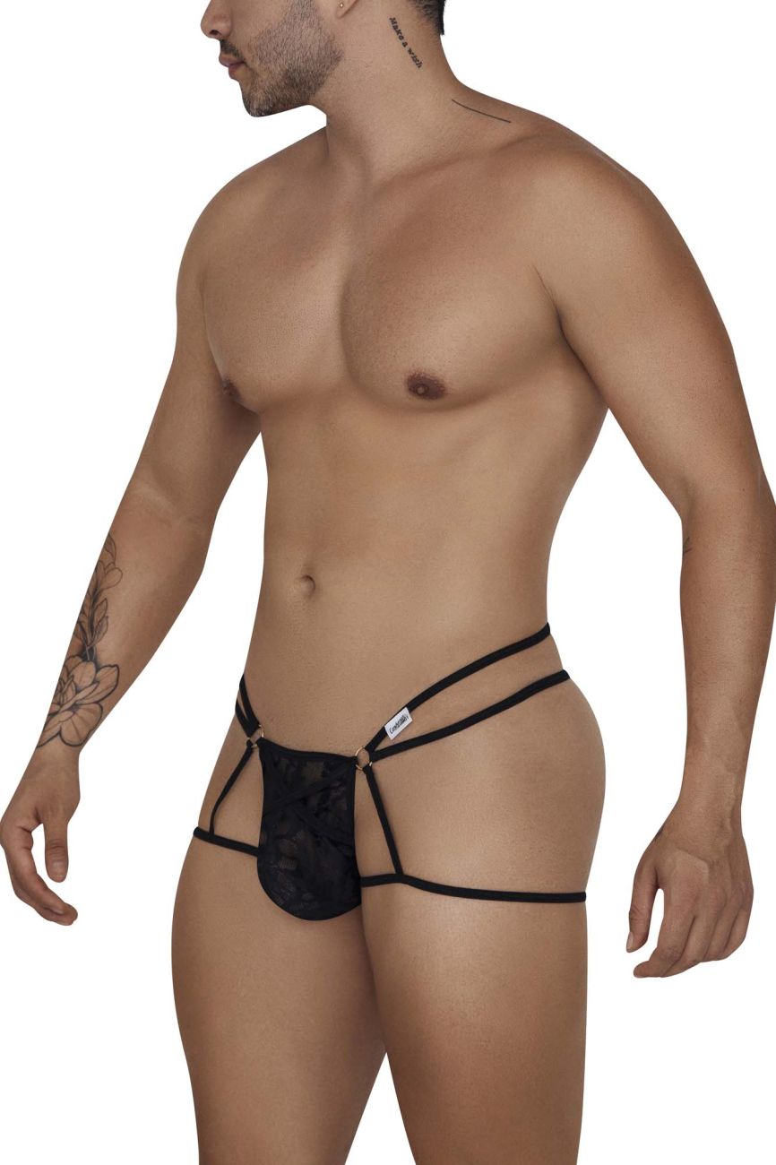 JCSTK - CandyMan 99671 Lace Jock Thongs Black