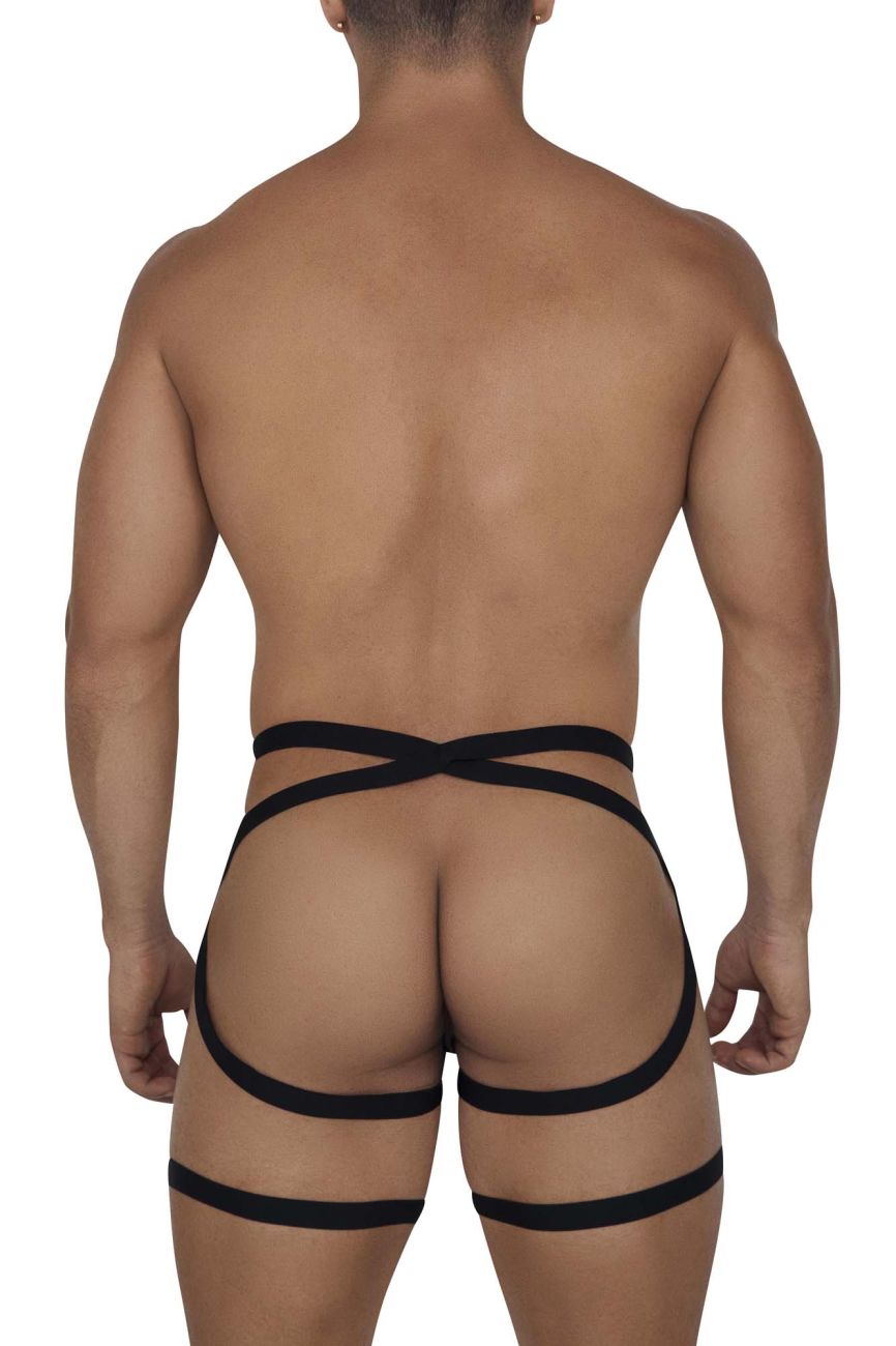 CandyMan 99675 Garter Jock Two Piece Set Black